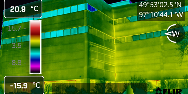 Thermal view of a building